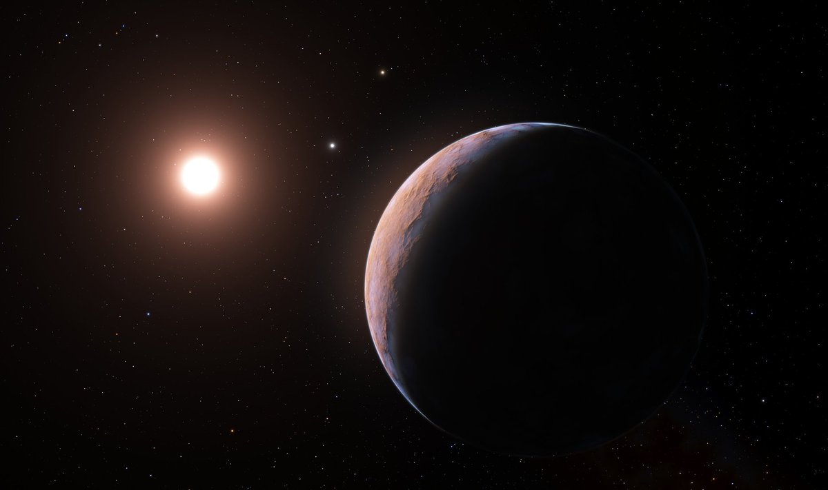 Taip gali atrodyti egzoplaneta. K2-18b. ESA/Hubble/Scanpix iliustr.