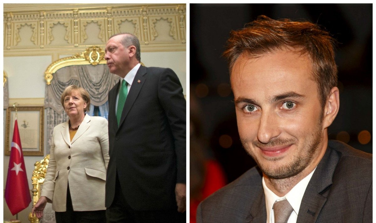 A. Merkel. R. T. Erdoganas, J. Boehmermannas