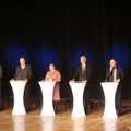 Presidential candidate debate: candidates split into two groups