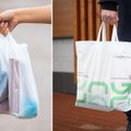 Kokį maišelį rinktumėtės parduotuvėje produktams susidėti – plastikinį, kainuojantį 40 euro centų, ar daugkartinį už 39 centus?