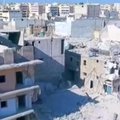 Bepilotis užfiksavo bombardavimo rytinėje Alepo dalyje padarinius