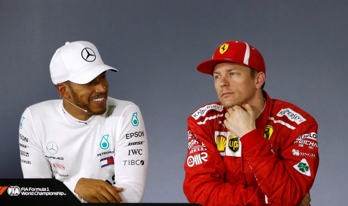 Lewisas Hamiltonas ir Kimi Raikkonenas
