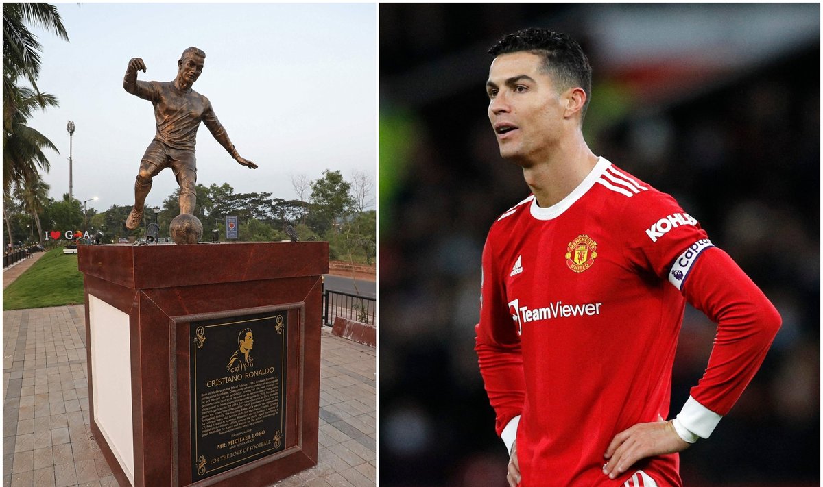 Cristiano Ronaldo ir jo naujoji skulptūra