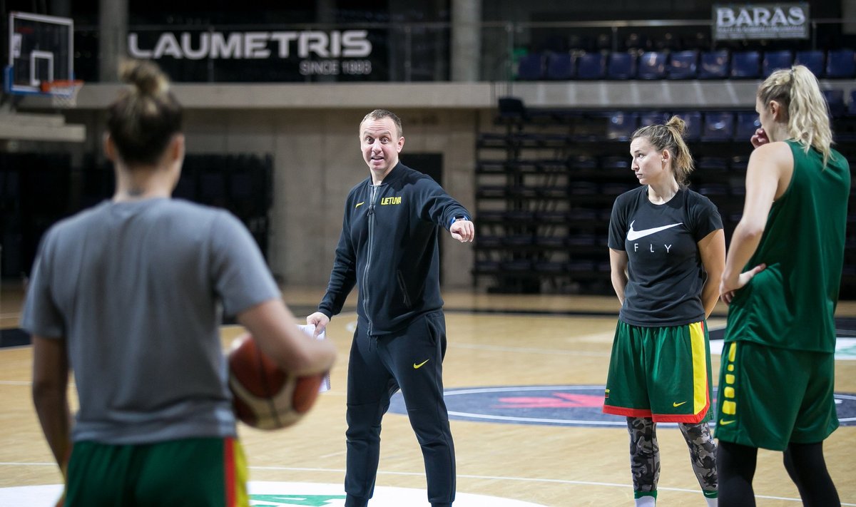 Lietuvos moterų krepšinio rinktinės treniruotė