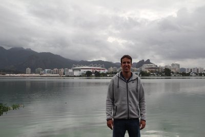 Už Marcelinho Machado nugaros - olimpinė Rio de Žaneiro krepšinio arena