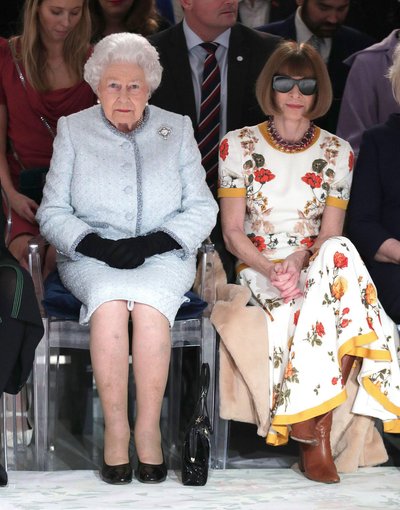Karalienė Elžbieta II ir Anna Wintour