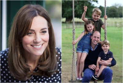 Kate Middleton ir princas Williamas su vaikais
