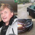 Prabangus Žilvino Žvagulio „Jaguar“ automobilis paskendo sostinės gatvėse: gaila, kad neturėjau valties