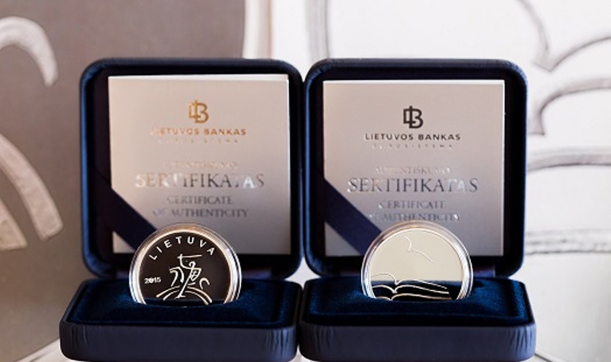 Collector coin dedicated to literature. Photo T. Lukšys, BFL