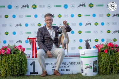 Šunų paroda Druskininkuose 2023 m., pirmos dienos nugalėtojas (Entuziastas media nuotr.)
