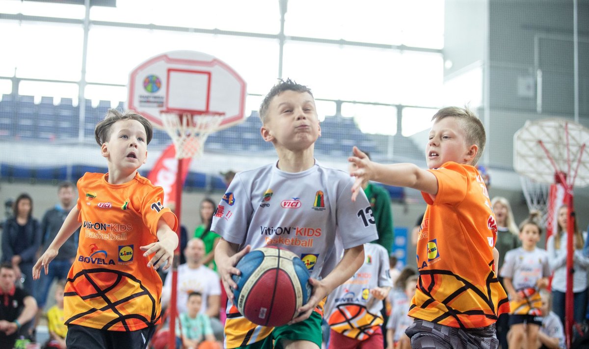 Lietuvos darželinukų krepšinio čempionate triumfavo Jasikevičiaus sūnaus ekipa / FOTO: Fotodiena/E.Kinaitis