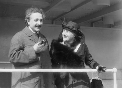 Albertas Einšteinas su žmona Elsa