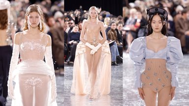 2024 metų pavasario-vasaros kolekcijoje – permatomos suknelės provokuoja pasižiūrėti į moters kūno grožį