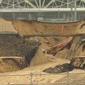 Stiprios liūtys apgadino Volgogrado naująjį stadioną