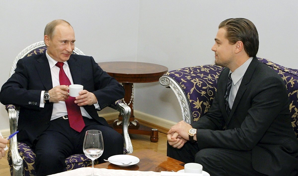 V.Putinas ir L.Di Caprio