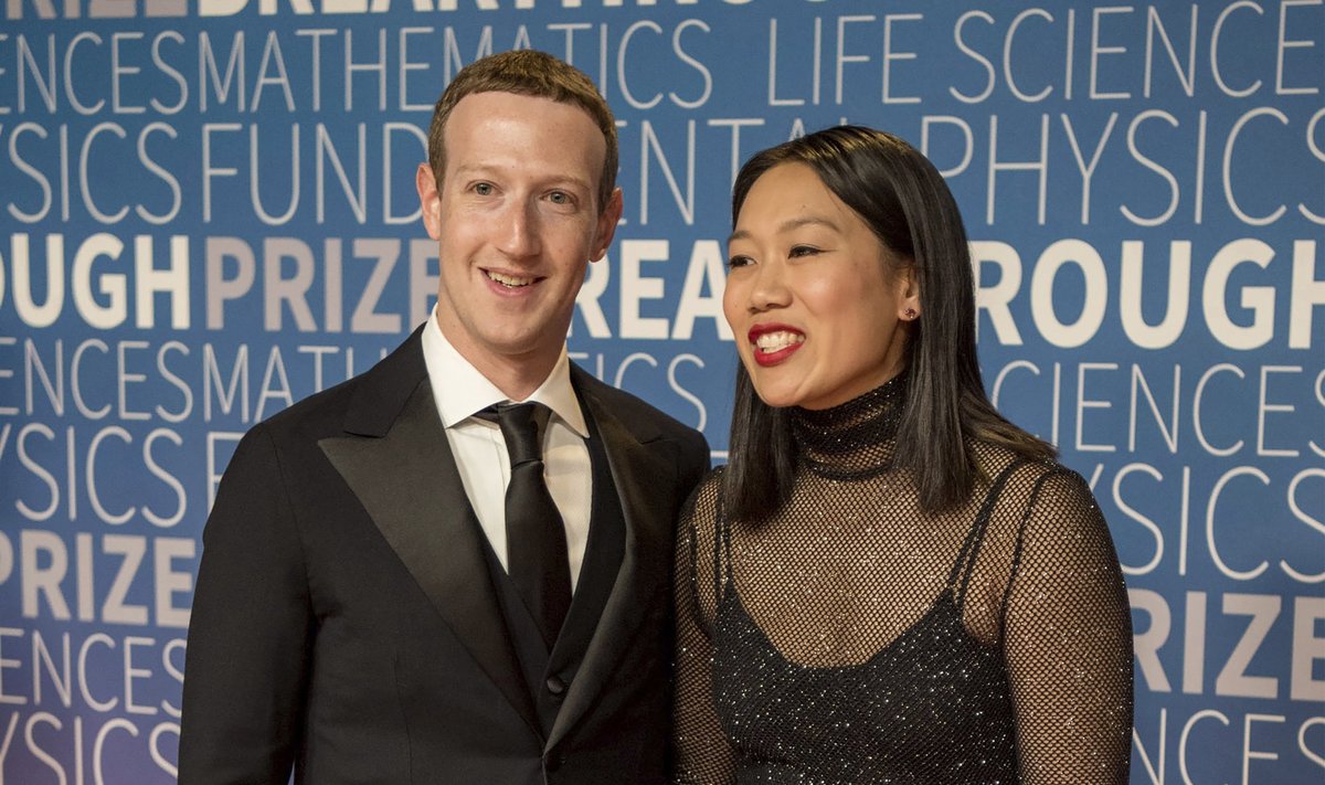 Markas Zuckerbergas ir jo žmona Priscilla