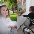 Ketverių metų Estela – vienintelė Lietuvoje turi šią diagnozę: mergaitė nevaikšto, o jos raida atitinka 10 mėnesių kūdikio raidą