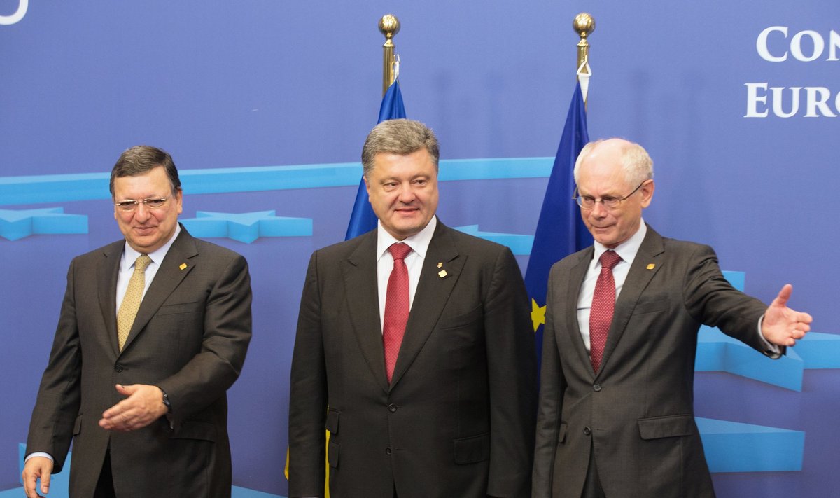 Jose Manuel Barroso, Petro Poroshenko, Herman Van Rompuy
