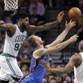 Nesustabdomas D. Sabonis pasiekė naują NBA karjeros rekordą, „Thunder“ svečiuose palaužė „Celtics“