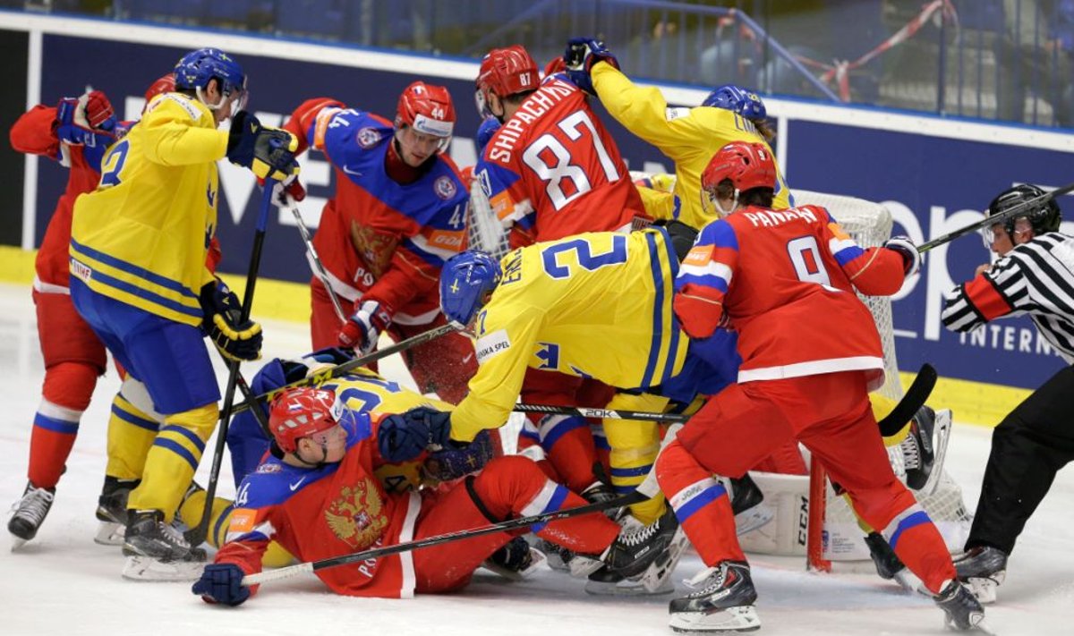 Pasaulio ledo ritulio čempionato ketvirtfinalis: Švedija – Rusija