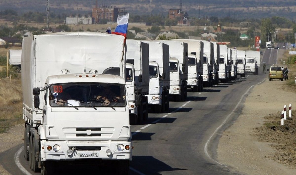 Ukrainos sieną kirto trečiasis Rusijos „pagalbos“ konvojus