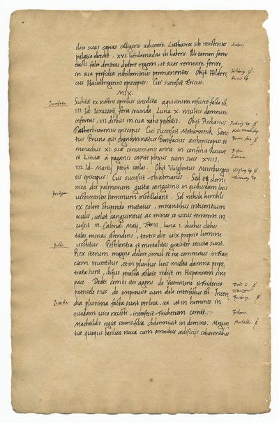 Kvedlinburgo analų nuorašo folianto rankraščio lapas 31v.  Jame pirmą kartą istorijoje paminėta Lietuva