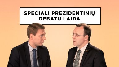 Speciali prezidentinių debatų laida. Vienas prieš vieną: Mindaugas Puidokas ir Naglis Puteikis