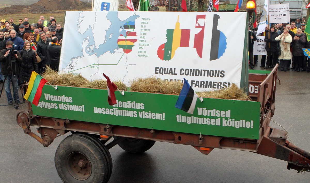 Baltic farmers protest against discriminatory EU payment policy