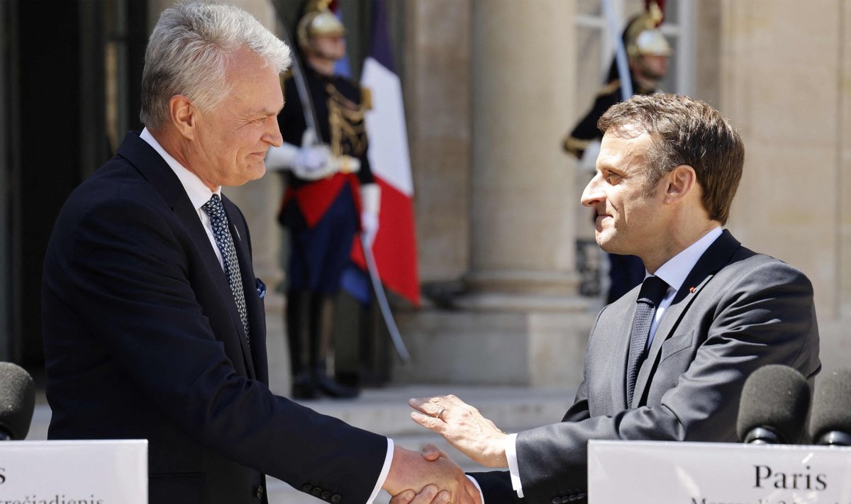 Prezidentas Gitanas Nausėda trečiadienį Paryžiuje susitiko su Prancūzijos prezidentu Emmanueliu Macronu