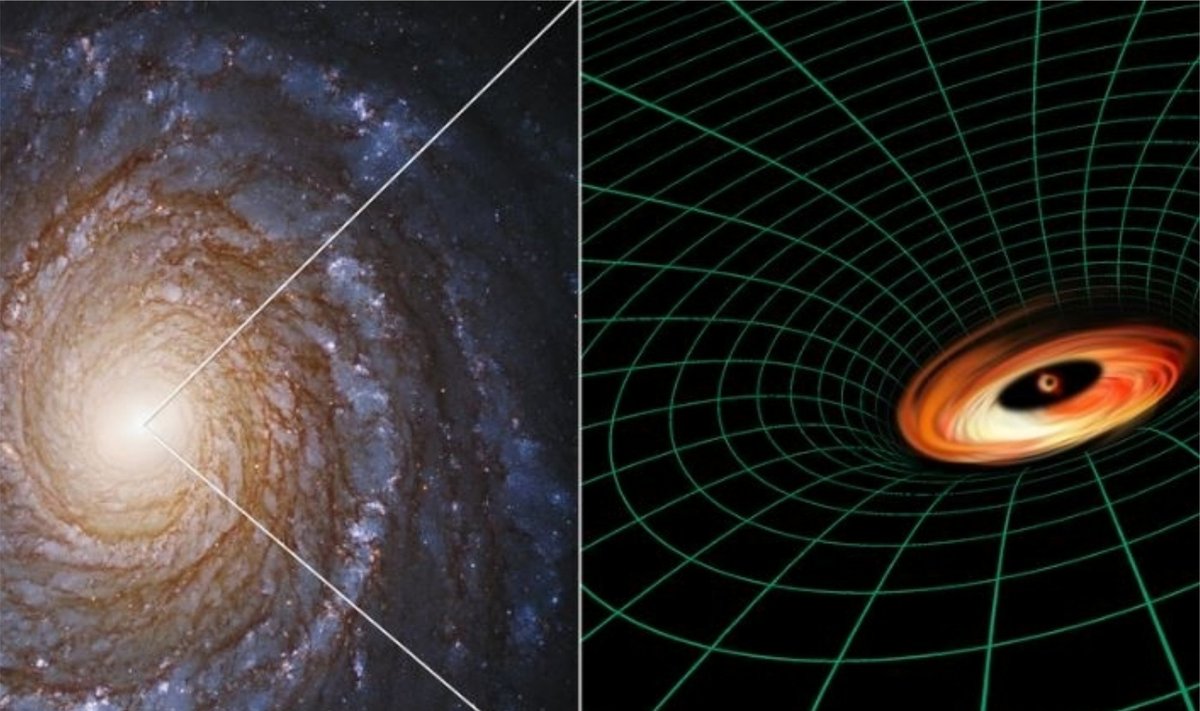 Hubble teleskopo užfiksuota juodoji skylė