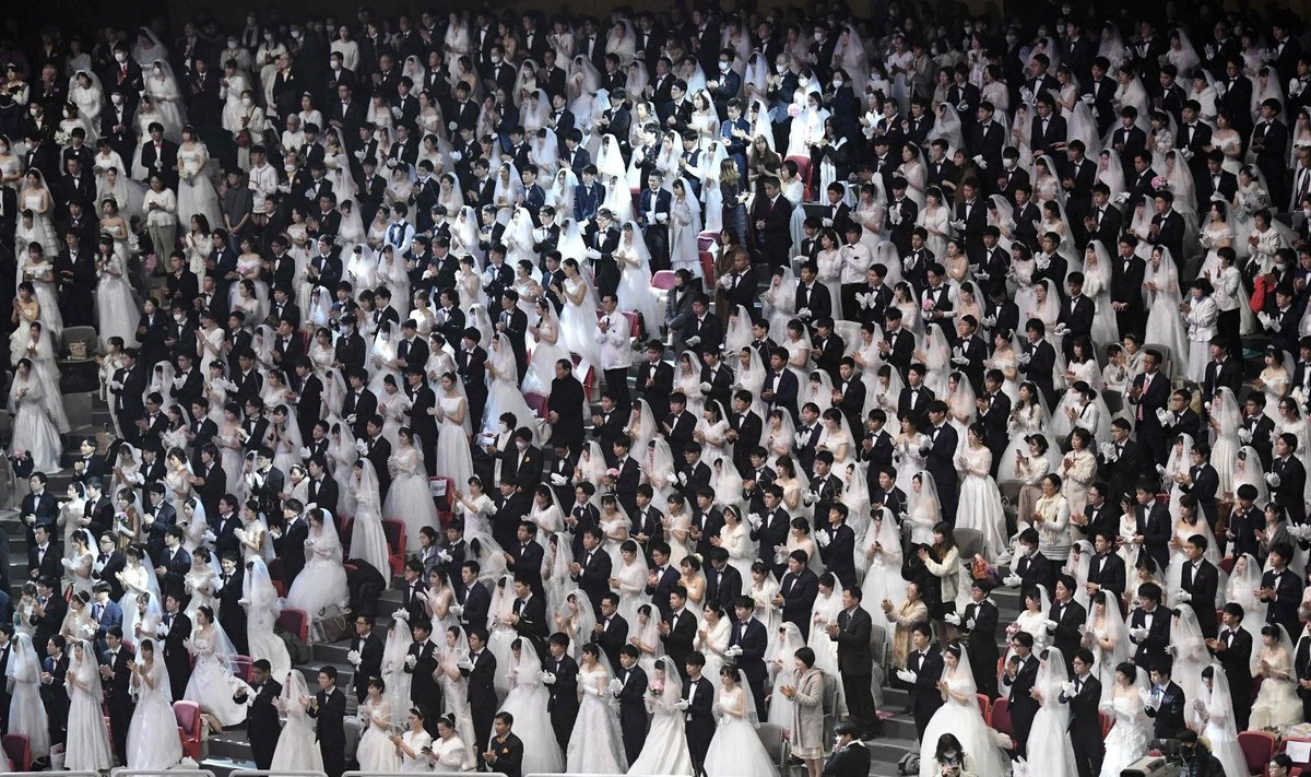 Masinėse vestuvėse Pietų Korėjoje dalyvavo 30 000 žmonių