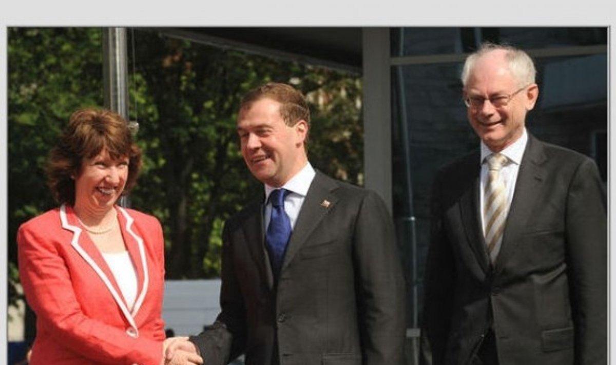 Hermanas van Rompuy, Dmitrijus Medvedevas ir Catherine Ashton