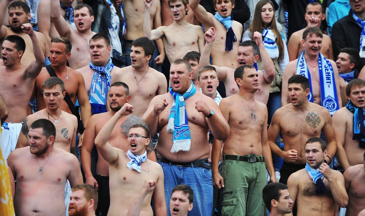 Sankt Peterburgo „Zenit“ klubo fanai