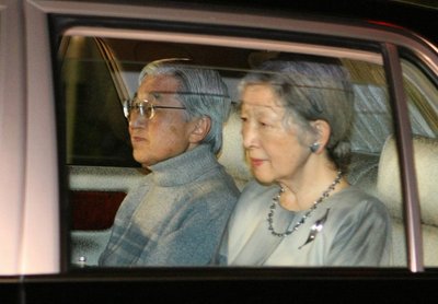 Japonijos imperatorius Akihito ir imperatorienė Michiko