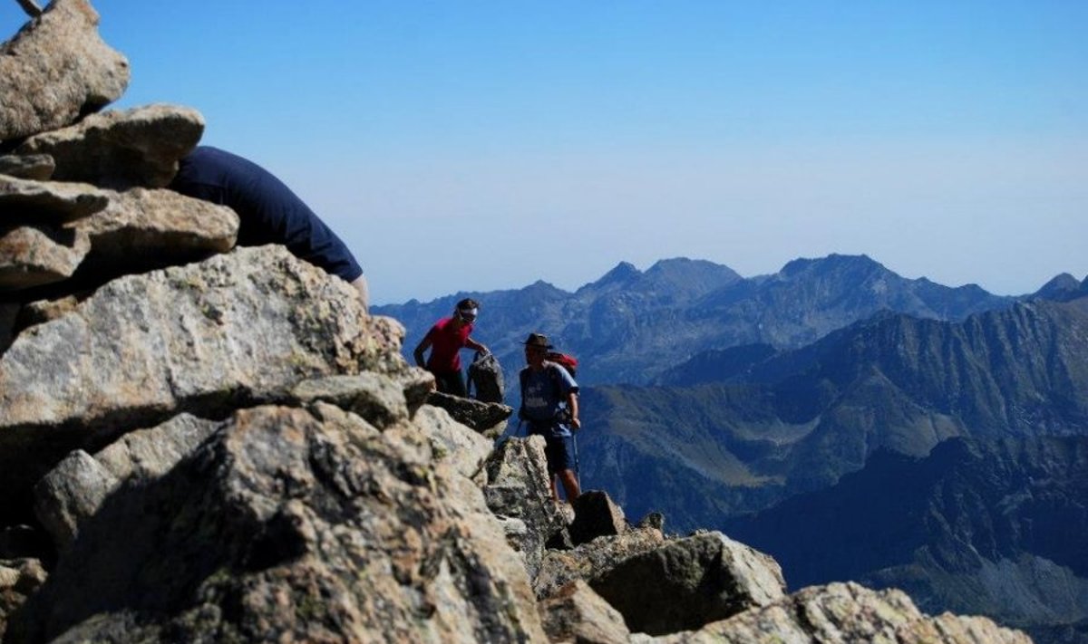 Monte Glacier kalno viršūnė - daugiau nei 3 km 100 metrų aukštyje  (J. Galinio nuotr.) 