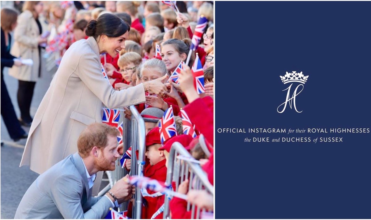 Meghan Markle ir princas Harry, jų Instagram paskyra