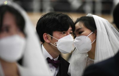 Masinėse vestuvėse Pietų Korėjoje dalyvavo 30 000 žmonių