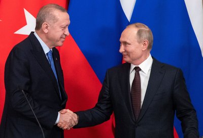 Recepas Tayyipas Erdoganas  ir Vladimiras Putinas 
