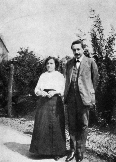 Albertas Einšteinas su žmona Mileva