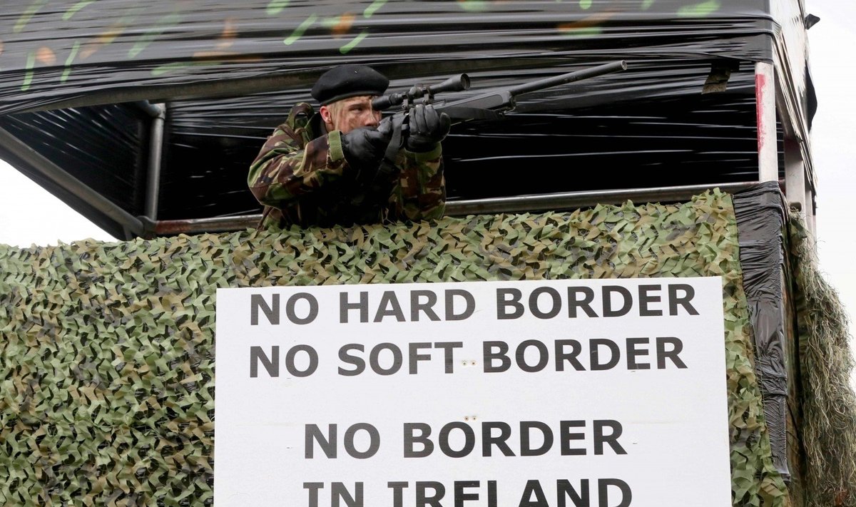 Demonstracija prieš pasienio kontrolės punktų atsiradimą prie Airijos sienos
