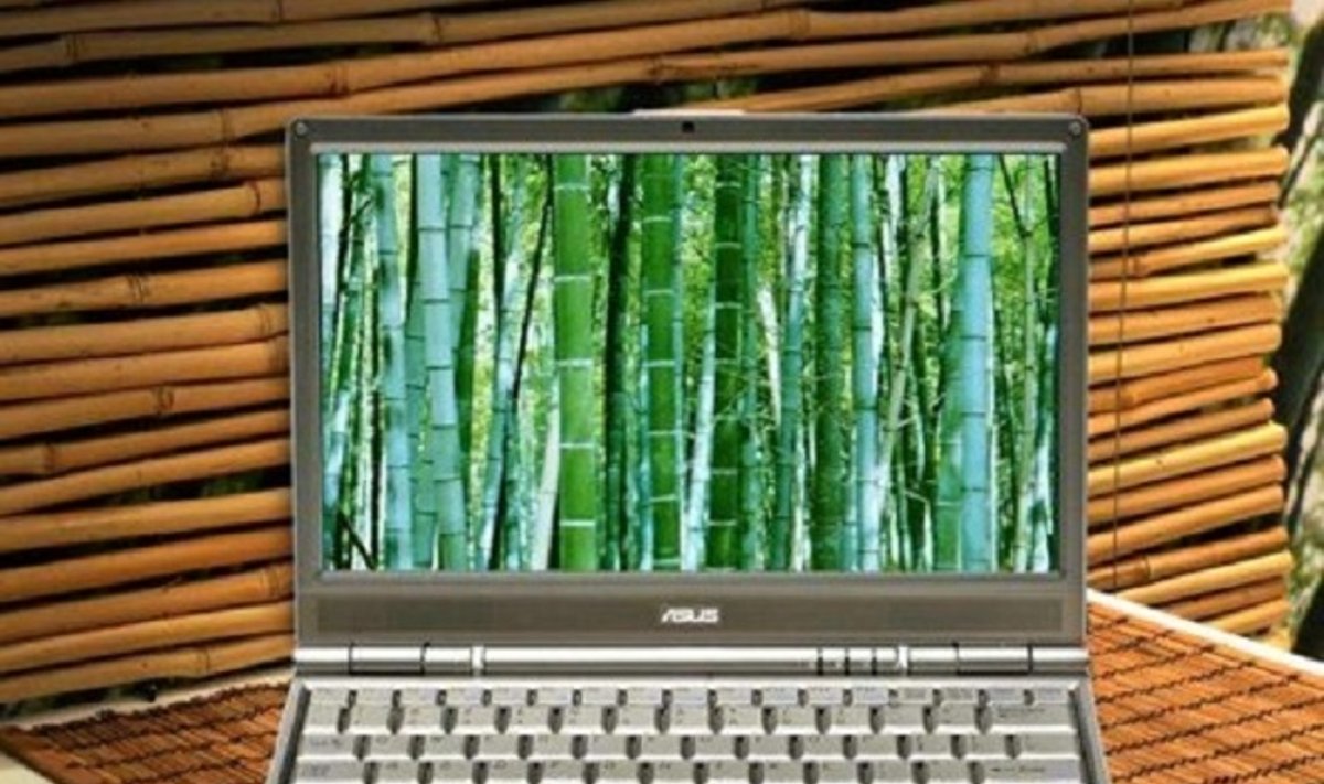 Bambukinis Asus kompiuteris