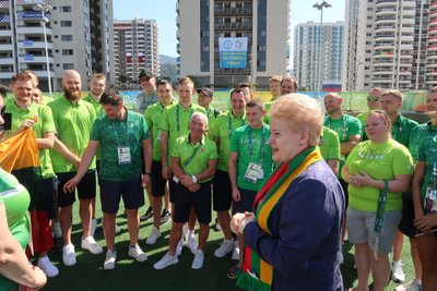 Dalia Grybauskaitė Rio de Žaneiro olimpiniame kaimelyje
