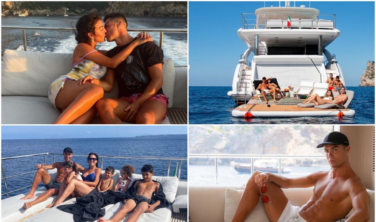 Cristiano Ronaldo su šeima atostogauja plaukiodami jachta / FOTO: Cristiano Ronaldo Instagram