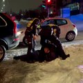 Naktinis reidas Vilniuje: girto bėglio gaudynės baigėsi antrankiais ir pagulinėjimu sniege