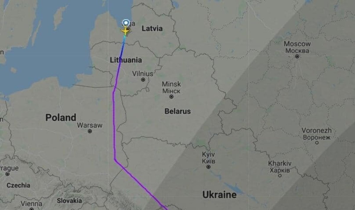 „airBaltic“ skrydžiai aplenkiant Baltarusiją