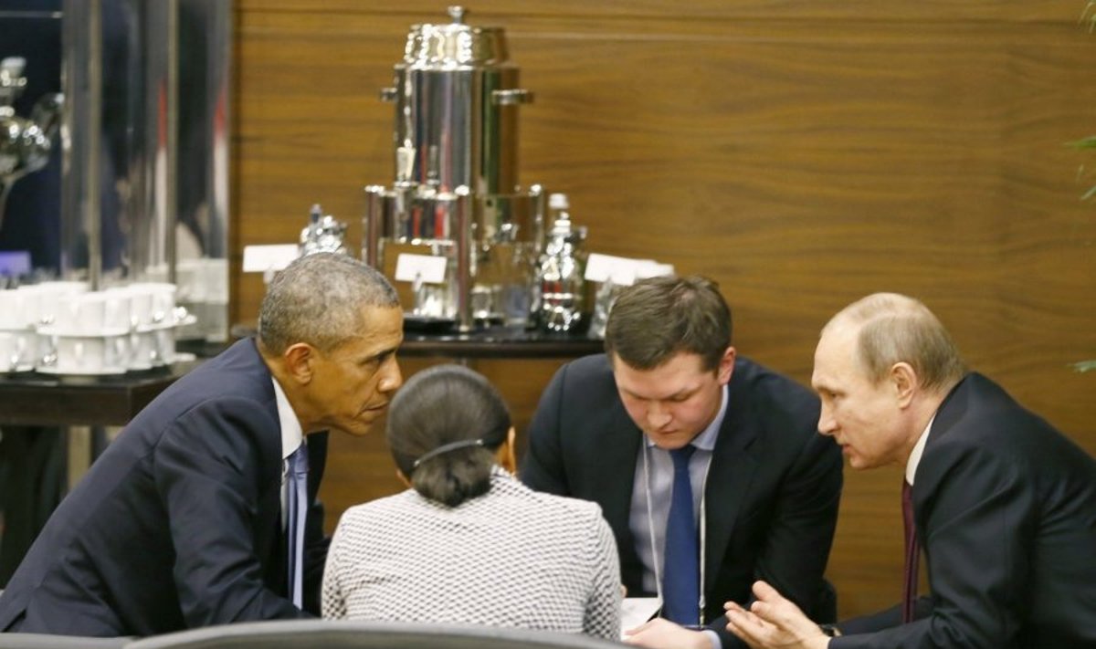 V. Putino ir B. Obamos neformalus susitikimas