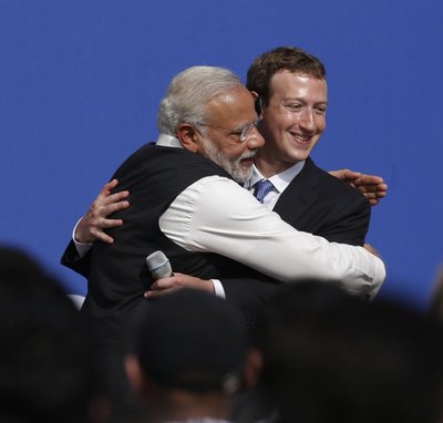 Narendra Modi, Markas Zuckerbergas