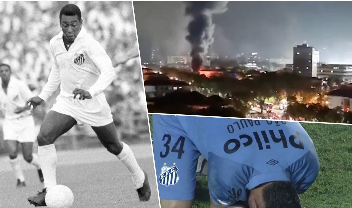 Pele (kairėje) jaunystės klubas "Santos" pirmą kartą iškrito iš aukščiausio Brazilijos futbolo diviziono