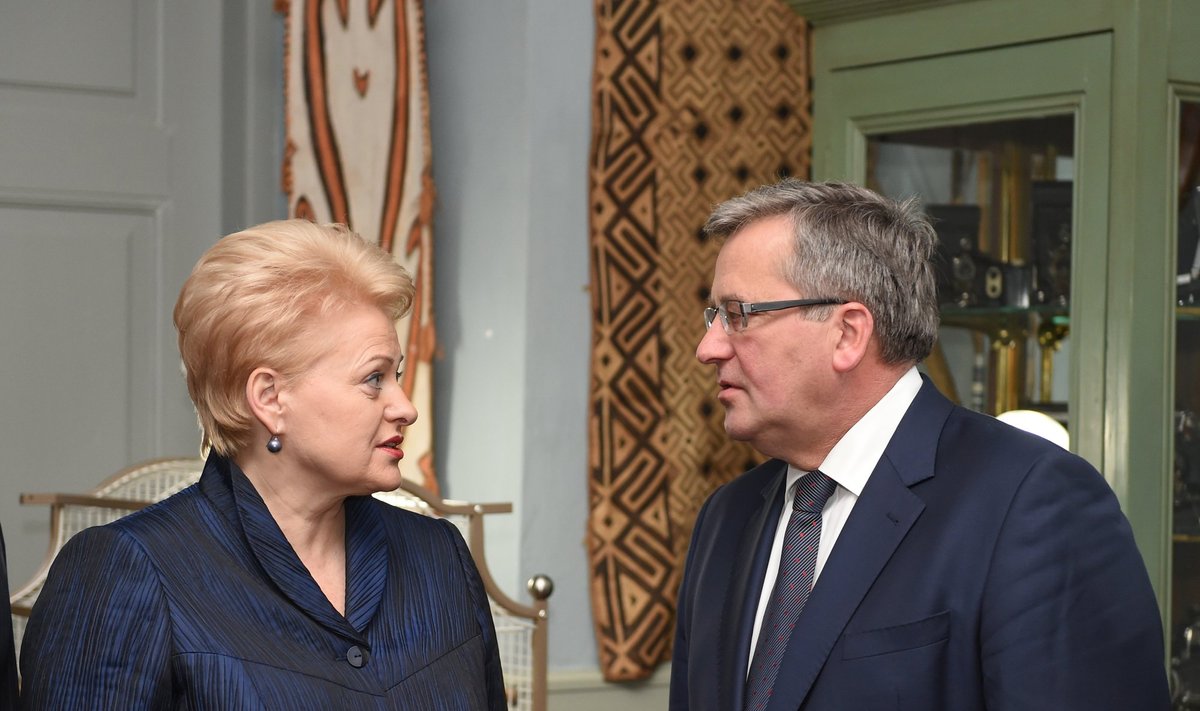 Dalia Grybauskaitė and Bronislaw Komorowski
