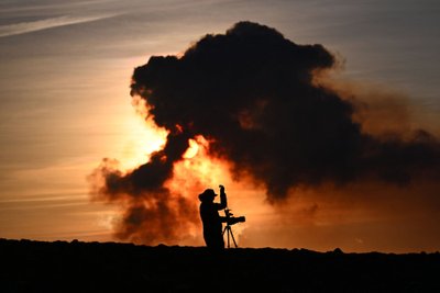Islandijoje vėl išsiveržė ugnikalnis
